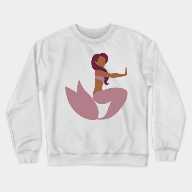 Mermaid with Red Hair and a Pink Tail Crewneck Sweatshirt by A2Gretchen